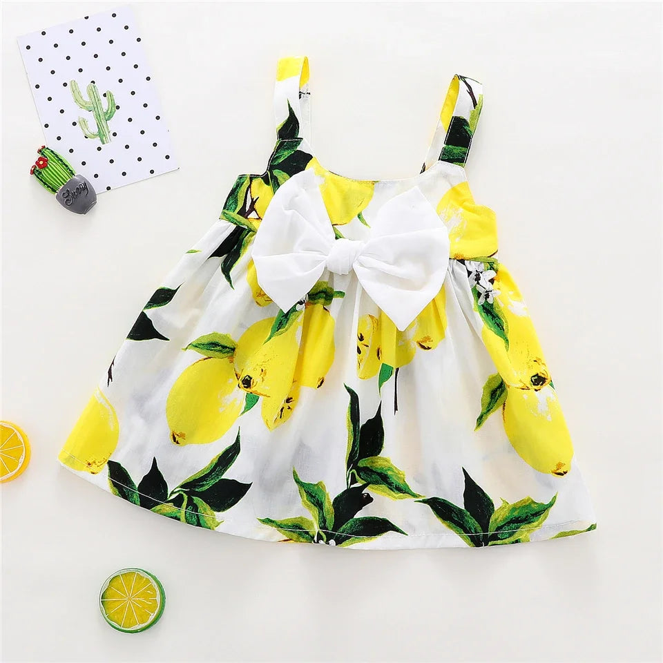 👗 Vestido Princesa sin Mangas para Bebé – Verano, Moño Grande, Regalo de Cumpleaños bebe NovaVitalShop
