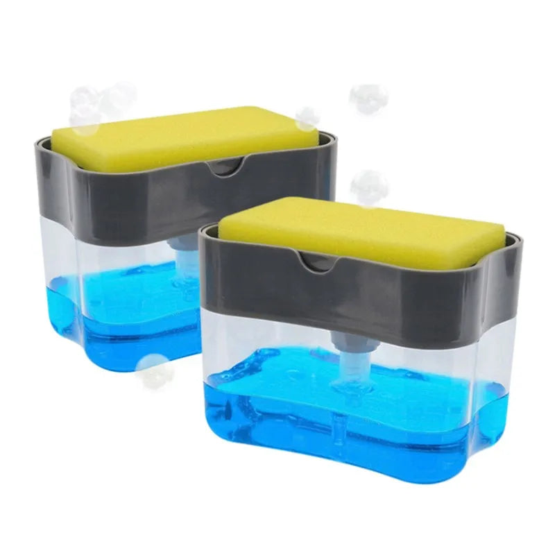 Dispensador Jabón VitalWash - 2 en 1 con Porta Esponja Cocina y Limpieza NovaVitalShop