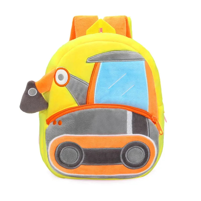 Mochila Infantil 3D Excavadora – Vehículo de Ingeniería para Niños 2–4 Años (Espalda Reforzada)