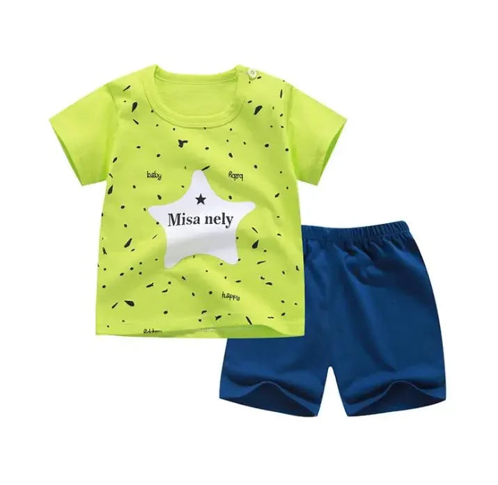 👕 Conjunto de Verano para Bebé – Camiseta y Shorts, Estilo Deportivo Unisex bebe NovaVitalShop