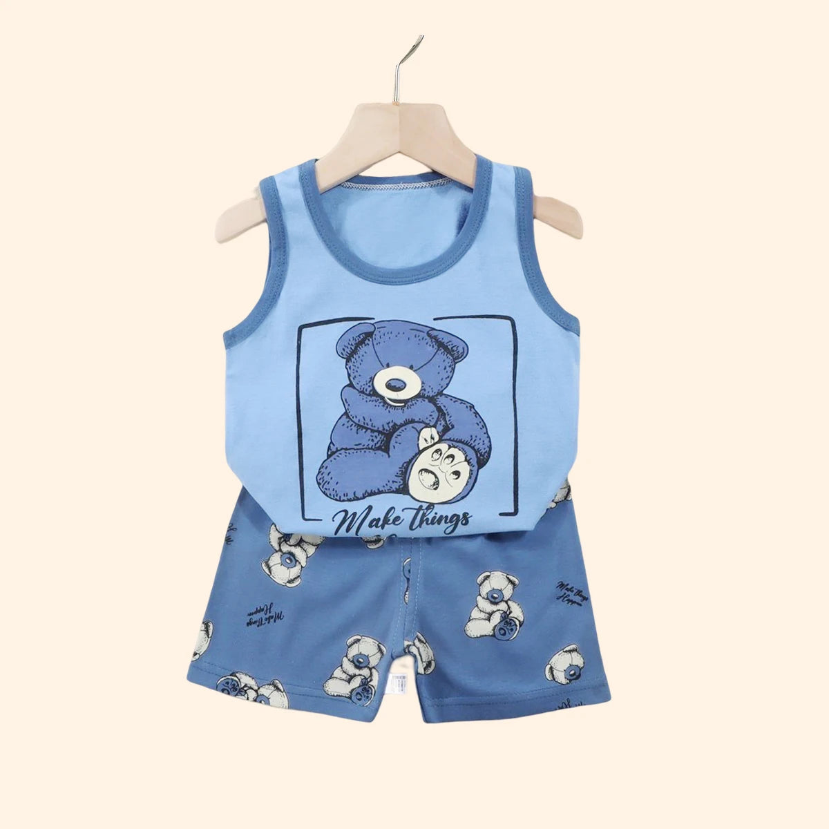 🧒 CottonPlay Vest Set – Conjunto Infantil de Verano 2 Piezas Conjuntos Infantiles / Ropa Deportiva Infantil / Sets 2 Piezas NovaVitalShop