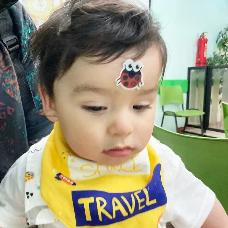Termómetro Adhesivo Reutilizable para Niños – LCD, Frontal, 5/10 Piezas Termómetro reutilizable para bebé NovaVitalShop
