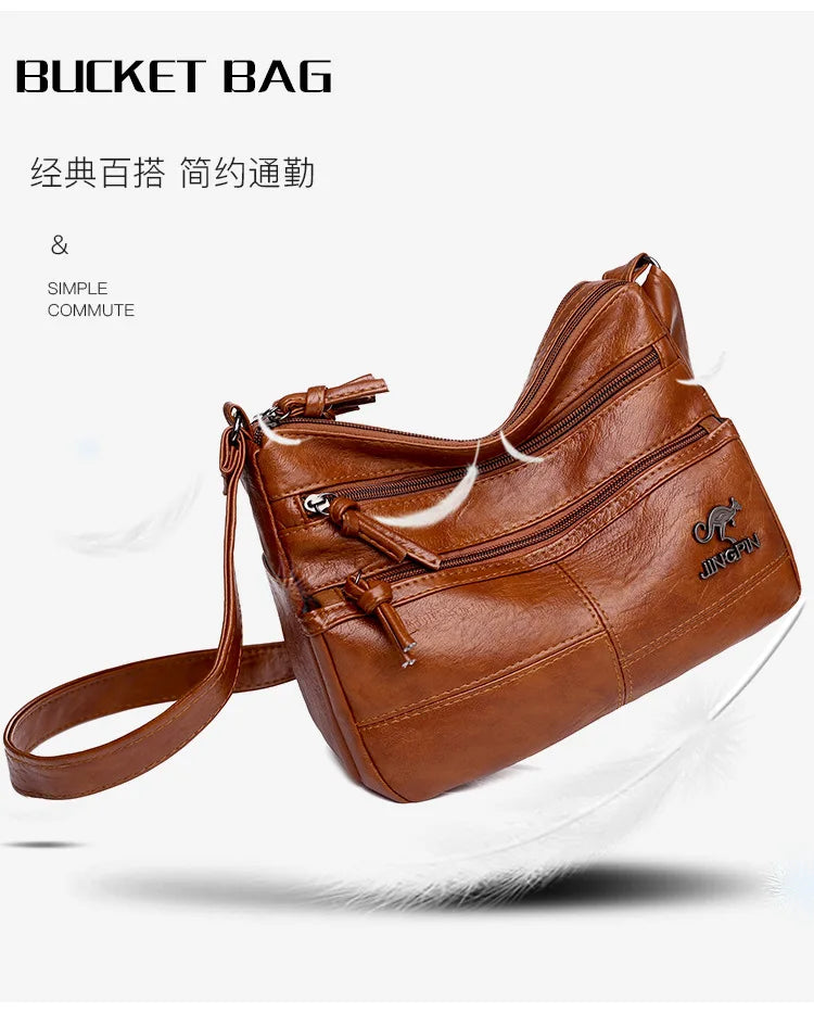 Bolso Cruzado Mujer – Estilo Retro con Cuero Suave PU y Gran Capacidad (Correa Ajustable) accesorios NovaVitalShop