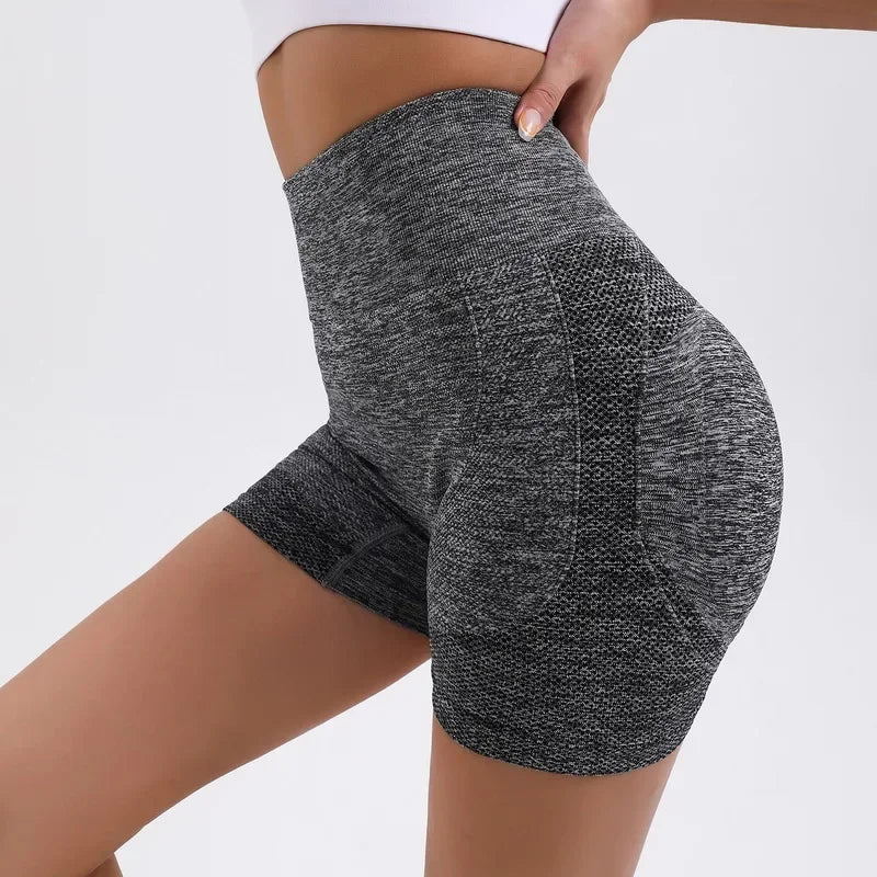 Shorts Deportivos para Mujer – Cintura Alta, Diseño Sin Costuras y Soporte Anatómico Acesorios Fitnees NovaVitalShop