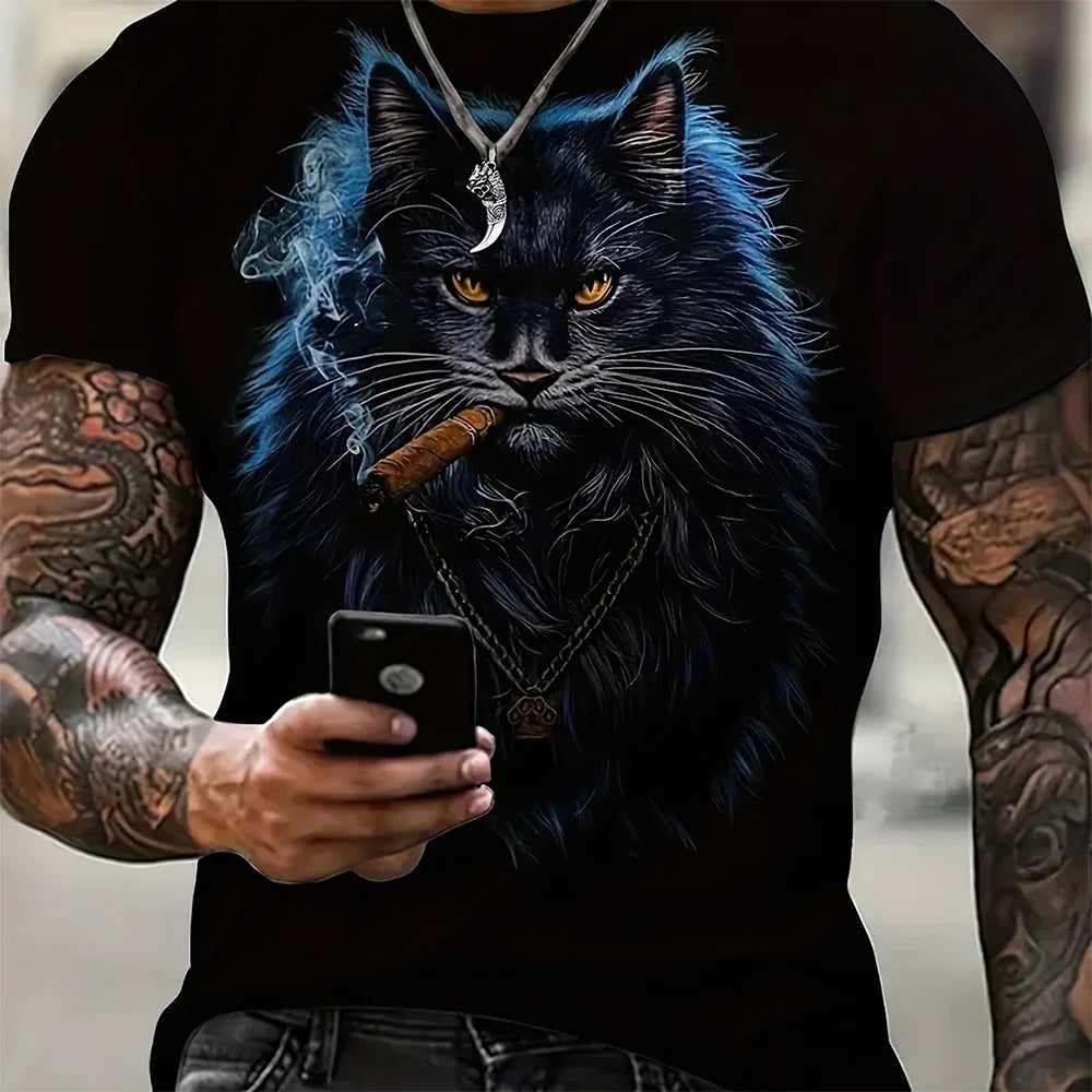 Camiseta VitalBeast Hombre – Estampado 3D Animal Print, Estilo Urbano Salvaje, Diseño Tigre/Lobo (S–2XL) Camisetas Hombre NovaVitalShop