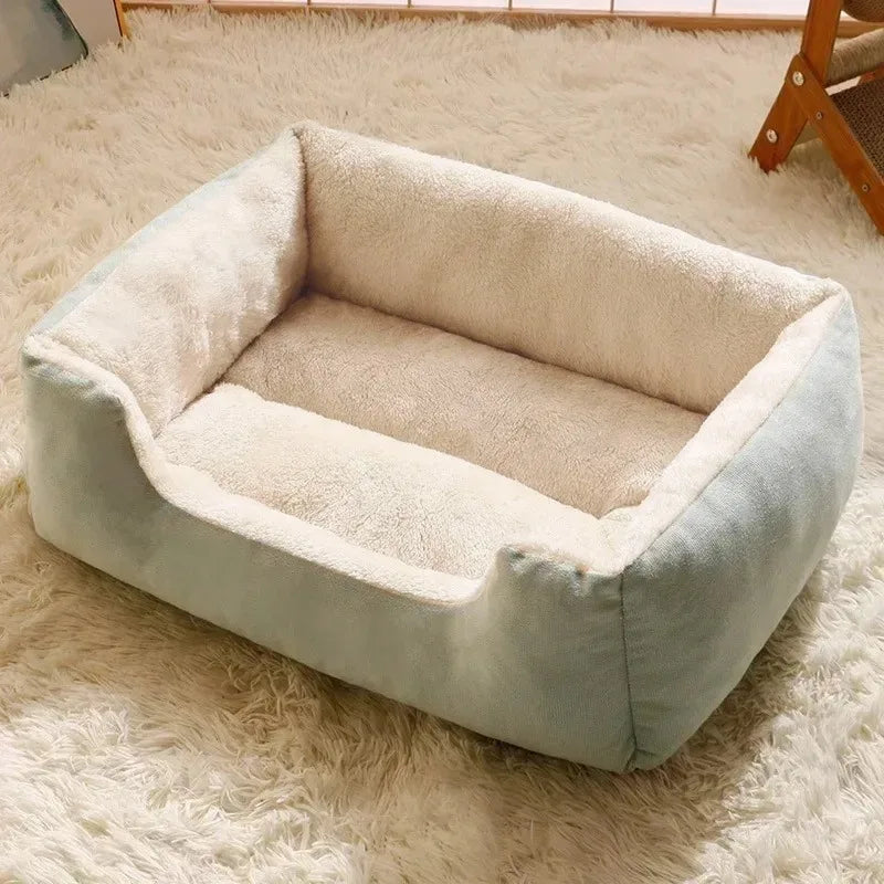 🐱 SnuggleNest – Cama Acolchada para Mascotas : Camas para mascotas / Pet Beds / Accesorios para descanso animal NovaVitalShop Green M 50x40