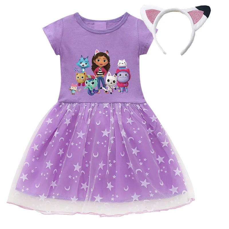 👗 Vestido de Verano Gabby’s Dollhouse – Princesa, Cosplay, con Bolso y Diadema Vestidos Infantiles NovaVitalShop Dress H 2 CHINA 130