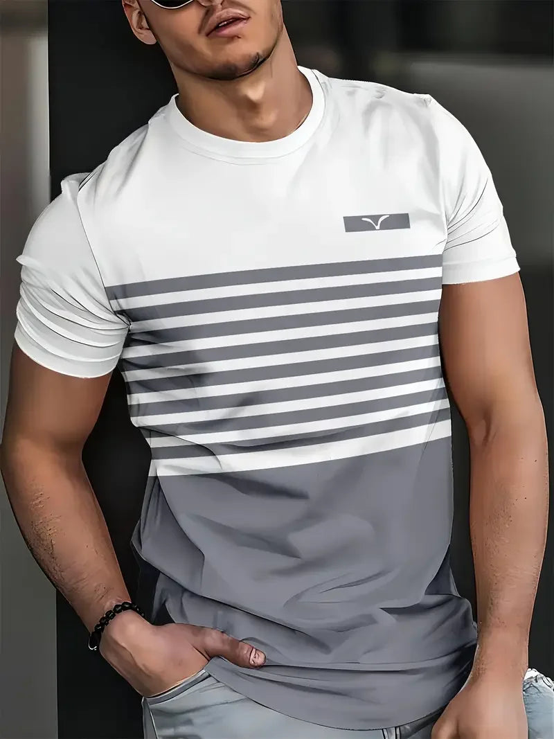 Camiseta VitalFlex Hombre – Cuello Redondo, Secado Rápido, Transpirable, Ideal para Entrenamiento y Uso Diario (S–2XL) Camisetas Oversized NovaVitalShop