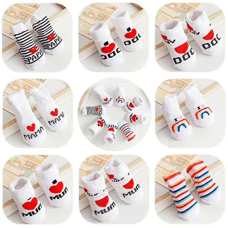 🧦 Medias Suaves con Letras para Bebé – Primavera/Verano, Algodón, Unisex bebe NovaVitalShop