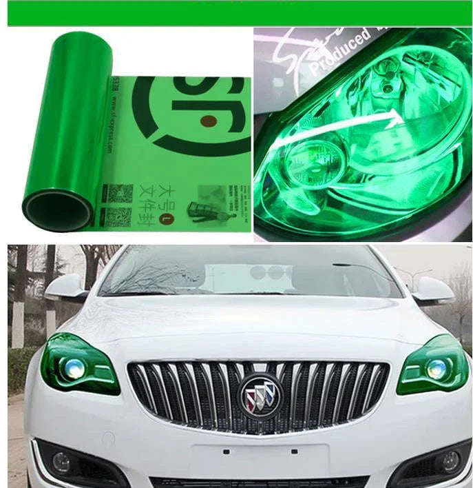 Film Vinílico Ahumado Transparente – 30 × 60 cm para Faros, Luces Traseras y Antiniebla (Autoadhesivo, Removible) auto NovaVitalShop Green