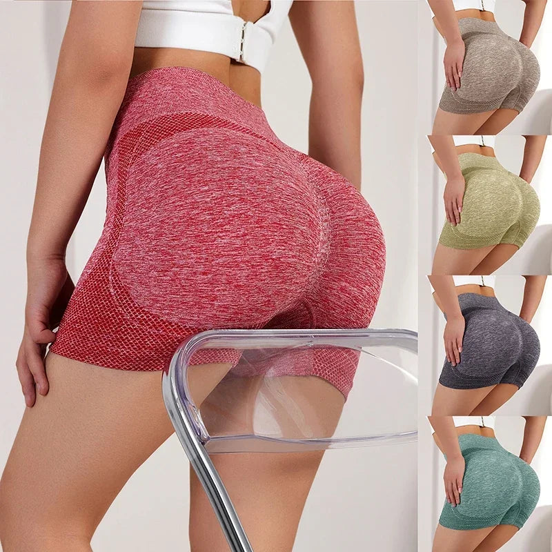 Shorts Deportivos para Mujer – Cintura Alta, Diseño Sin Costuras y Soporte Anatómico Acesorios Fitnees NovaVitalShop