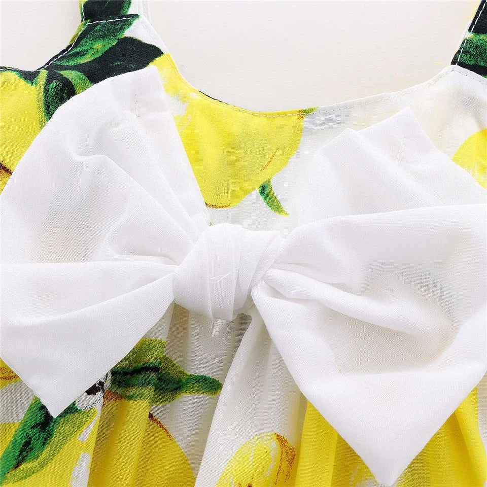 👗 Vestido Princesa sin Mangas para Bebé – Verano, Moño Grande, Regalo de Cumpleaños bebe NovaVitalShop