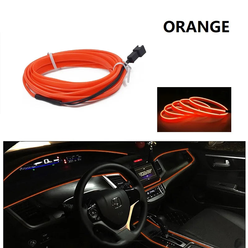 Tira LED Decorativa para Auto – Luz Ambiental Flexible USB (1M/3M/5M/10M, RGB Multicolor) auto NovaVitalShop