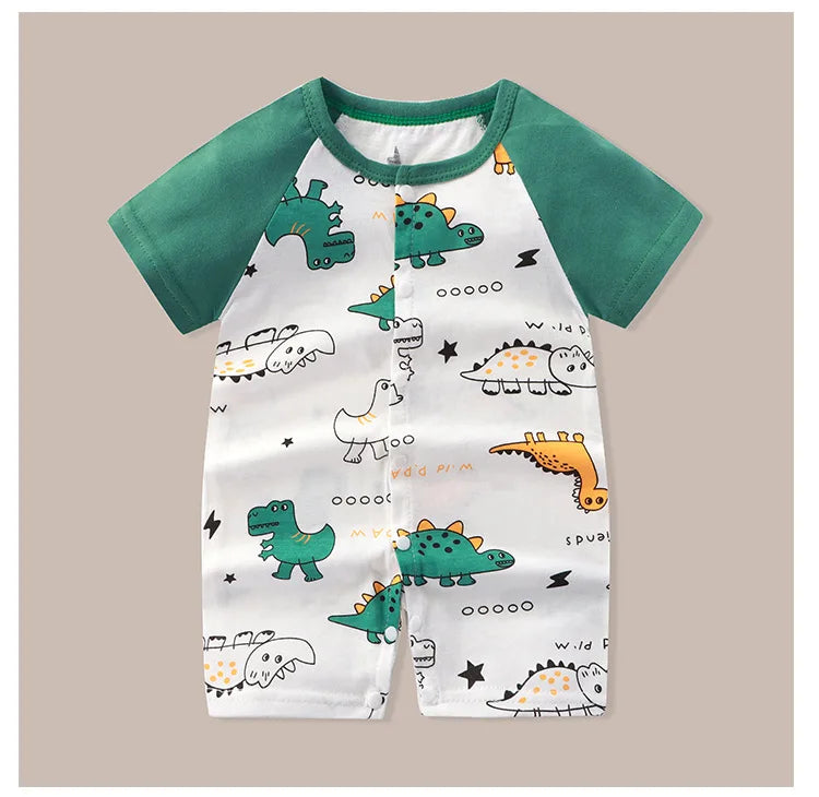 👶 Enterito de Verano para Bebé – Estampado Animal, Sin Mangas, Unisex bebe NovaVitalShop