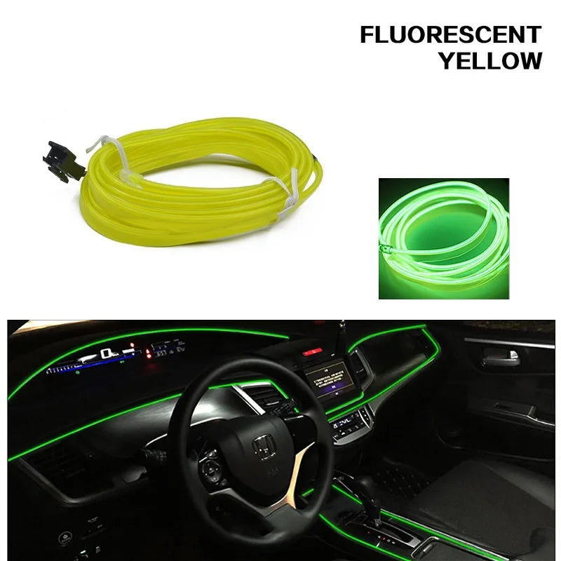 Tira LED Decorativa para Auto – Luz Ambiental Flexible USB (1M/3M/5M/10M, RGB Multicolor) auto NovaVitalShop