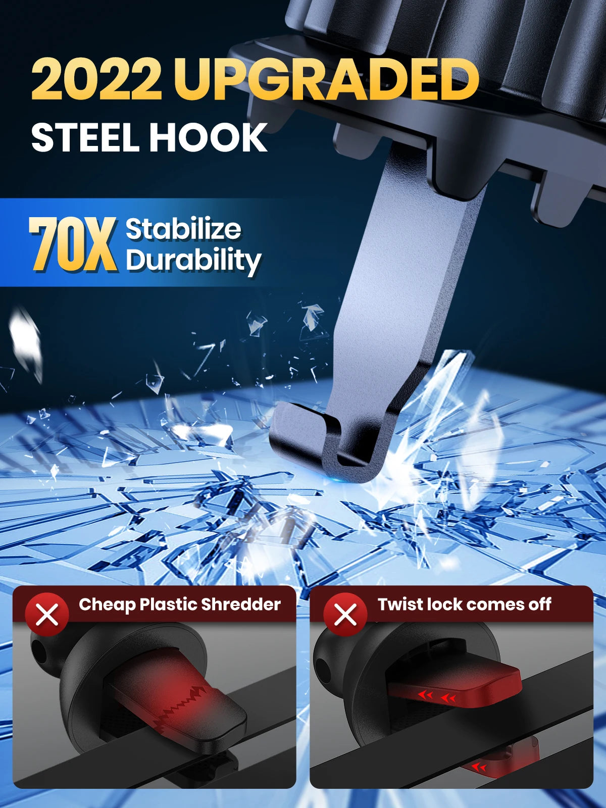 Soporte de Teléfono para Auto TOPK – Montaje por Gravedad en Ventilación de Aire (Compatible con iPhone y Android, 360°) auto NovaVitalShop