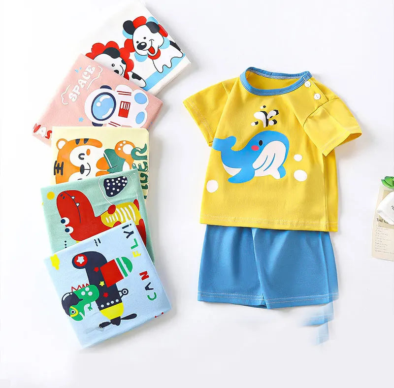 🧒 CottonJoy Summer Set – Ropa Infantil 2 Piezas para Niños y Niñas Conjunto 2 Piezas Niños NovaVitalShop