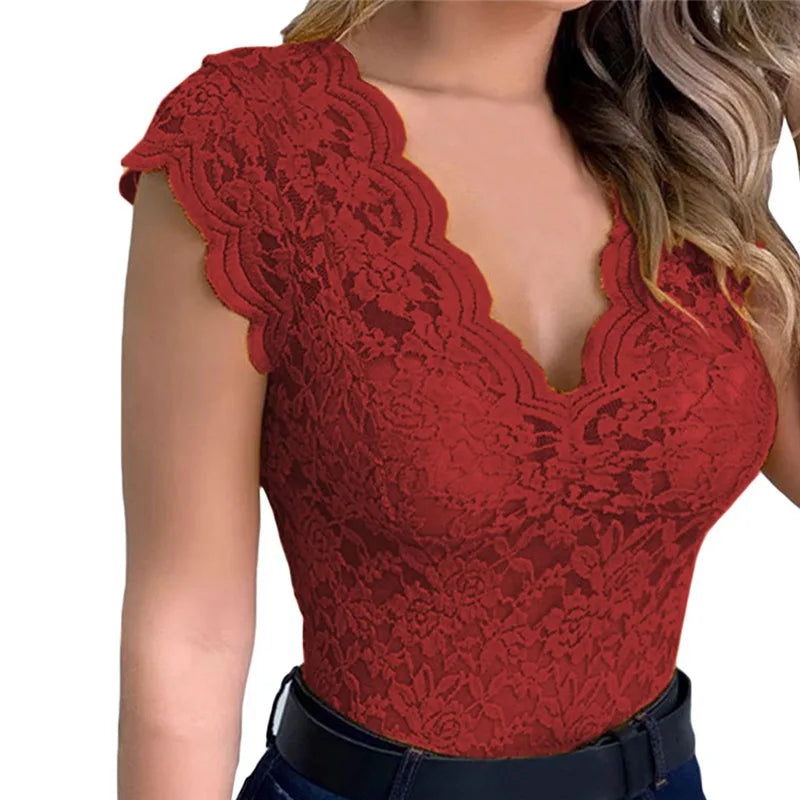 Brisa de Seda – Blusa Sin Mangas con Cuello en V y Corte Suelto para Mujer (Estilo Casual Elegante, Talla S–XXL) Camisetas Mujer Oversized NovaVitalShop Wine Red M