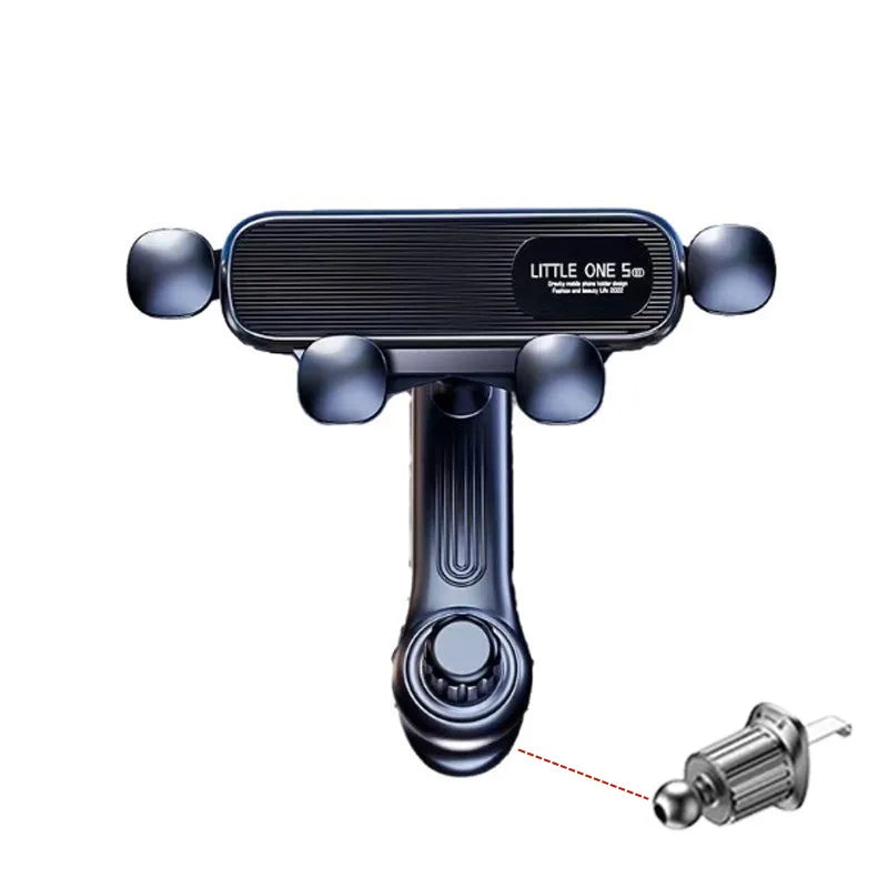Soporte de Teléfono por Gravedad para Auto – Montaje en Ventilación, Compatible con Móviles de 4.7–7" (iPhone, Samsung, Xiaomi) auto NovaVitalShop Black-long handle