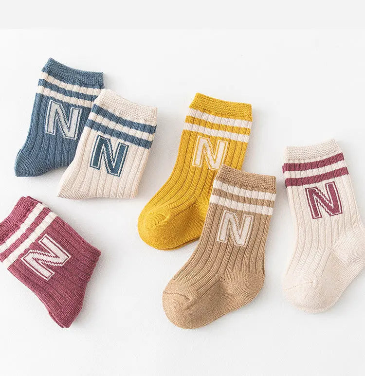 🧦 Medias Largas con Letras para Bebé – Algodón Suave, Unisex, Moda Infantil bebe NovaVitalShop