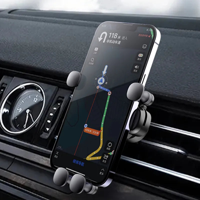 Soporte de Teléfono por Gravedad para Auto – Montaje en Ventilación, Compatible con Móviles de 4.7–7" (iPhone, Samsung, Xiaomi) auto NovaVitalShop
