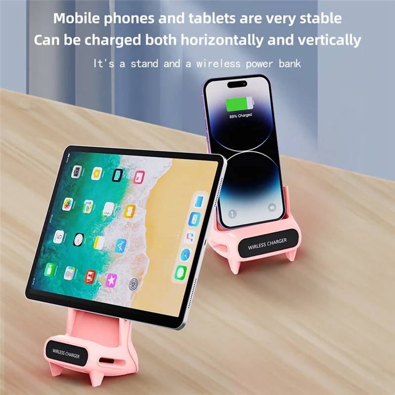 15W Wireless Charger Stand – Fast Charging Phone Holder for Desk, Nightstand & Office accesorios NovaVitalShop