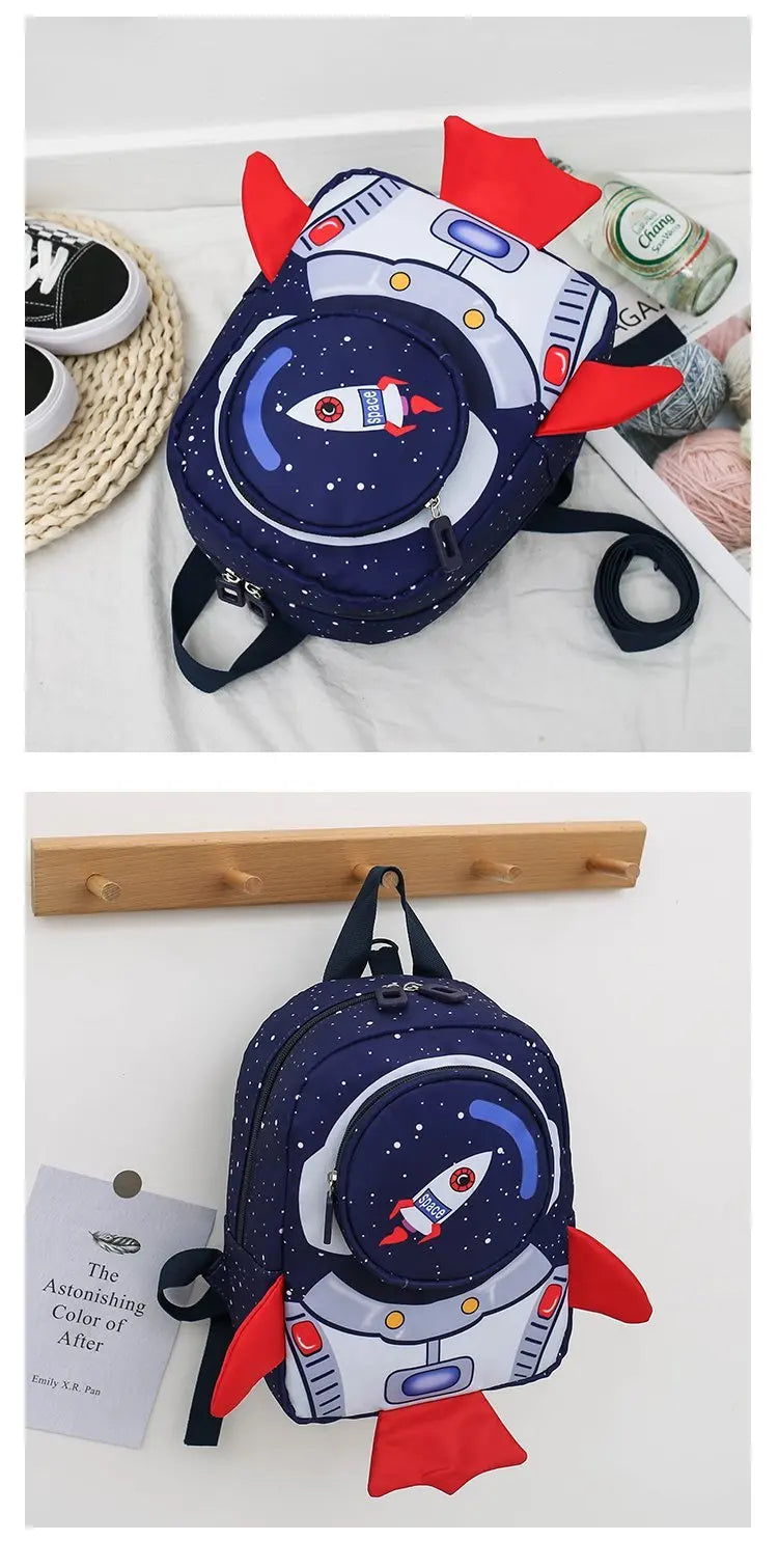 Mochila Infantil Cartoon – Mini Backpack con Correa de Seguridad para Niños y Niñas (2–6 años)