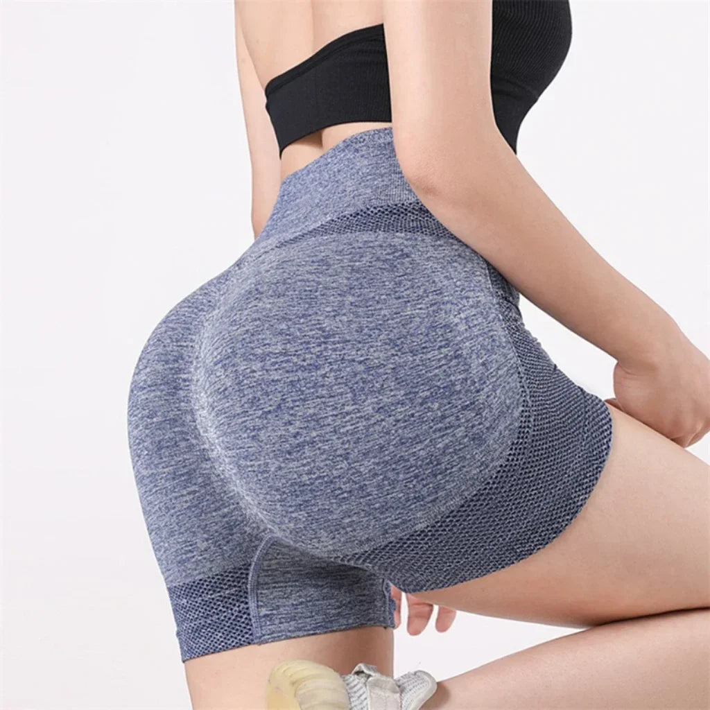Shorts Deportivos para Mujer – Cintura Alta, Diseño Sin Costuras y Soporte Anatómico Acesorios Fitnees NovaVitalShop Navy Blue L-XL (65-90kg)