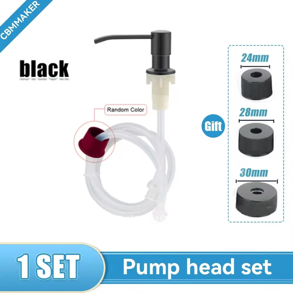 Dispensador Jabón VitalSteel - Acero Inoxidable 500ml Fregadero Cocina Premium NovaVitalShop set2-black