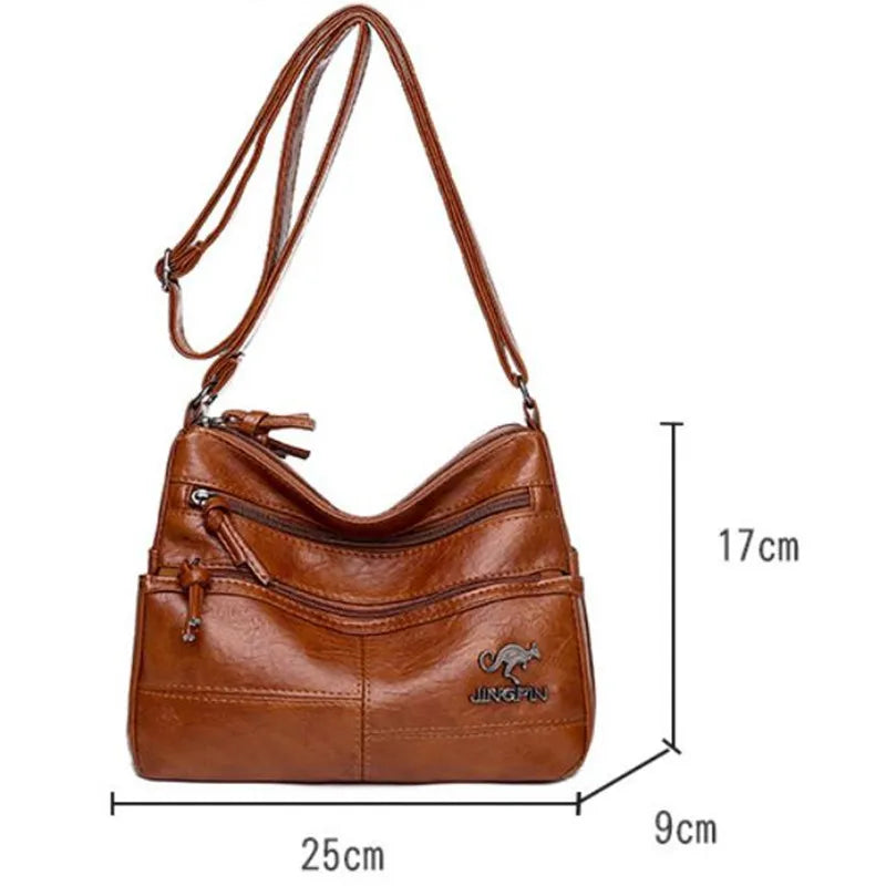 Bolso Cruzado Mujer – Estilo Retro con Cuero Suave PU y Gran Capacidad (Correa Ajustable) accesorios NovaVitalShop