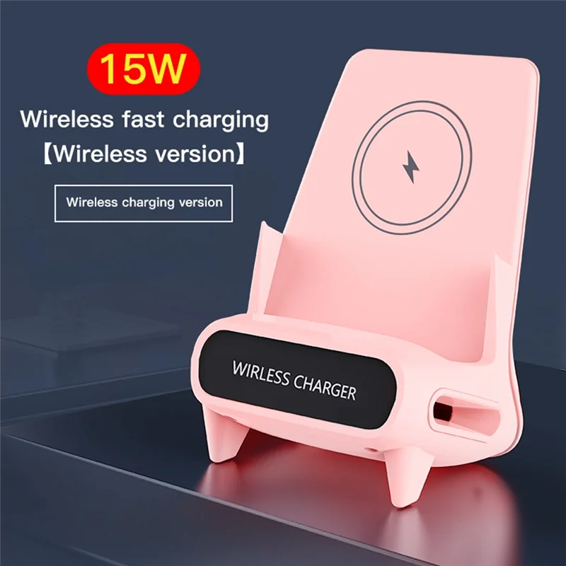 15W Wireless Charger Stand – Fast Charging Phone Holder for Desk, Nightstand & Office accesorios NovaVitalShop