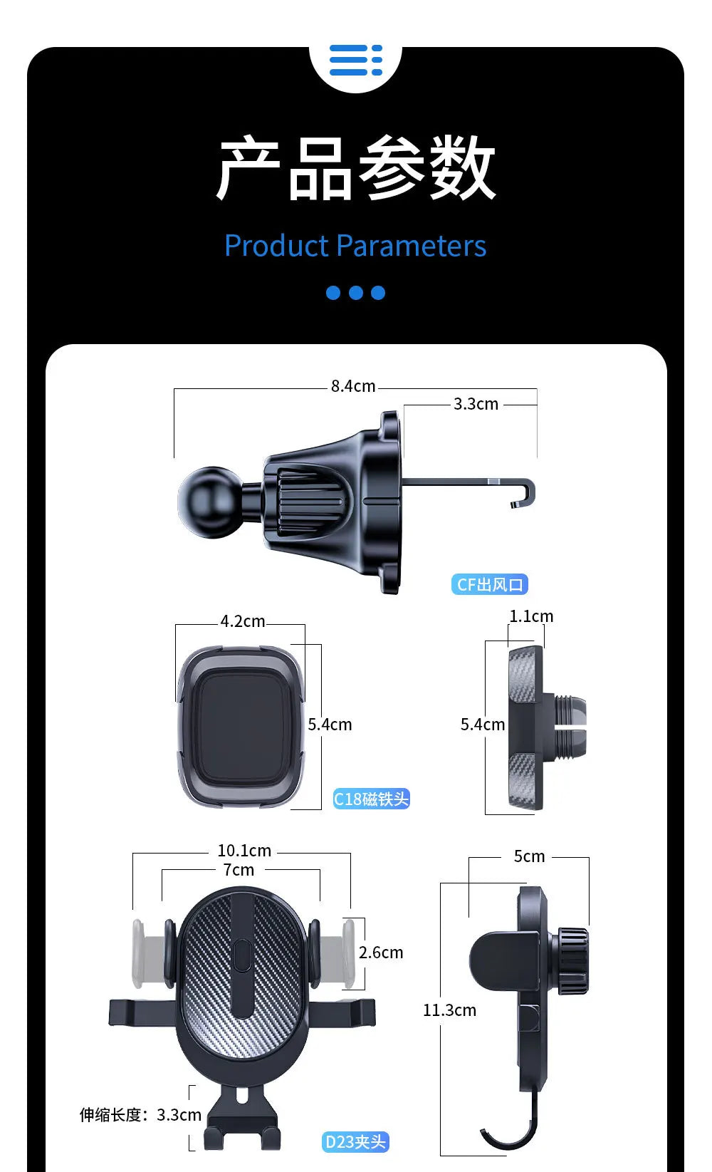 Soporte Universal para Teléfono – Montaje por Gravedad con Clip de Gancho para Ventilación (2025 Upgrade, Compatible con iPhone y Android) auto NovaVitalShop
