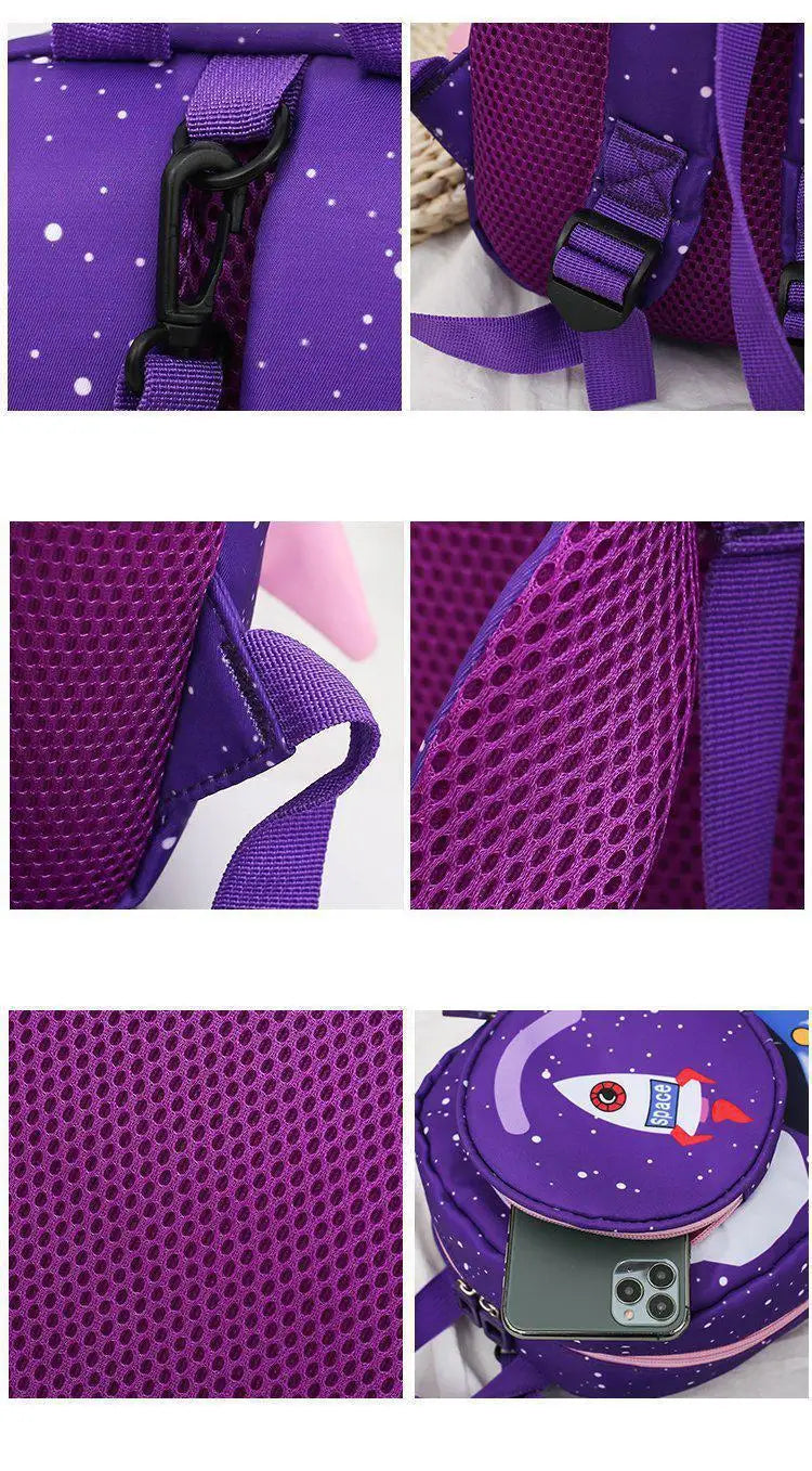 Mochila Infantil Cartoon – Mini Backpack con Correa de Seguridad para Niños y Niñas (2–6 años)