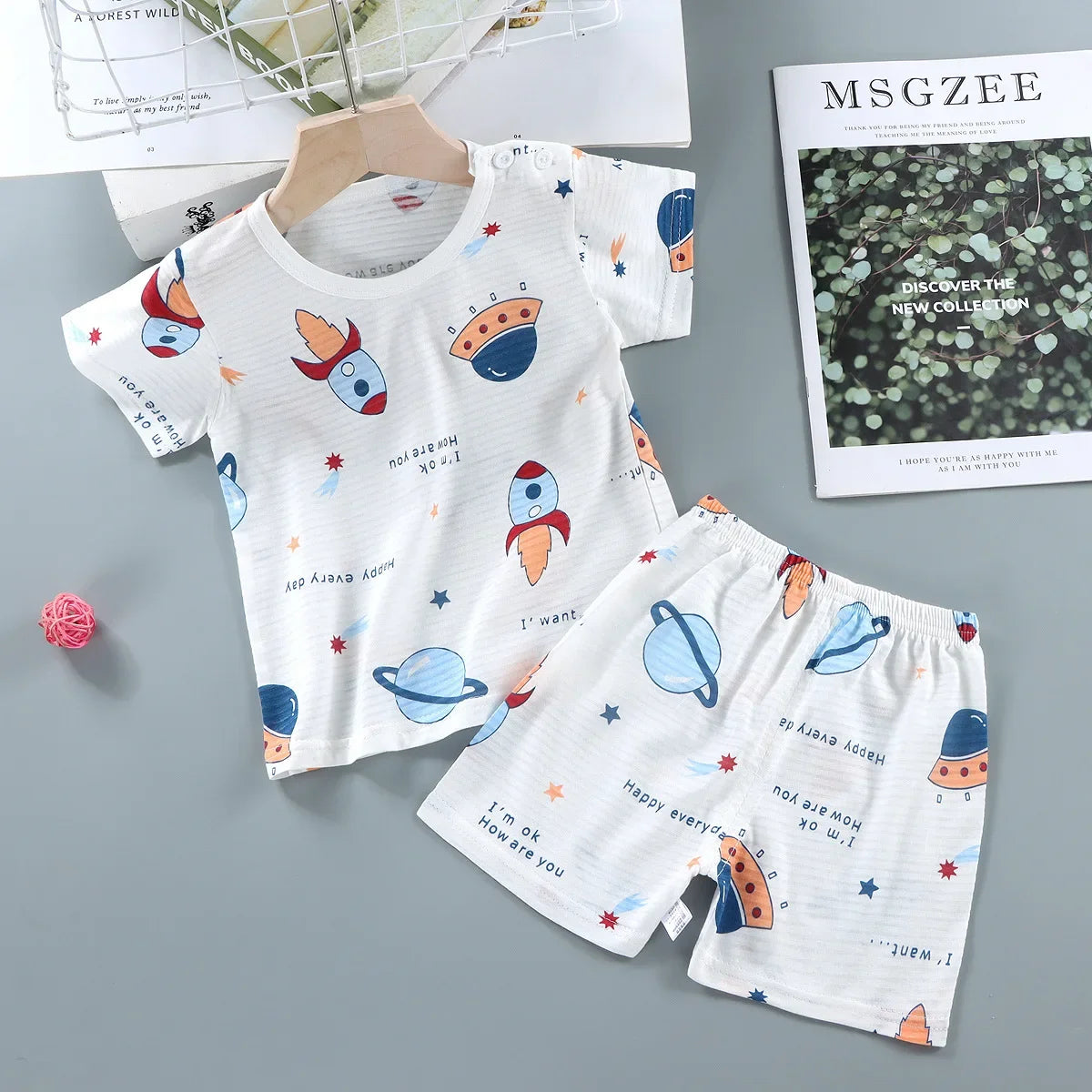 🧒 DreamCotton Sleep Set – Pijama Infantil de Verano 2 Piezas Conjuntos Infantiles / Ropa Deportiva Infantil / Sets 2 Piezas NovaVitalShop Style 1 6T-7T
