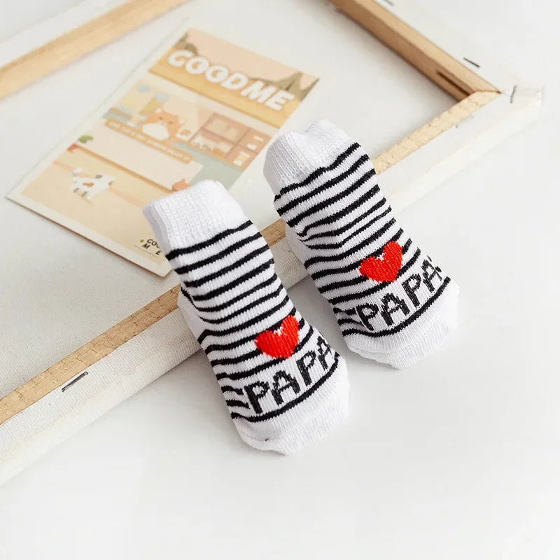 🧦 Medias Suaves con Letras para Bebé – Primavera/Verano, Algodón, Unisex
