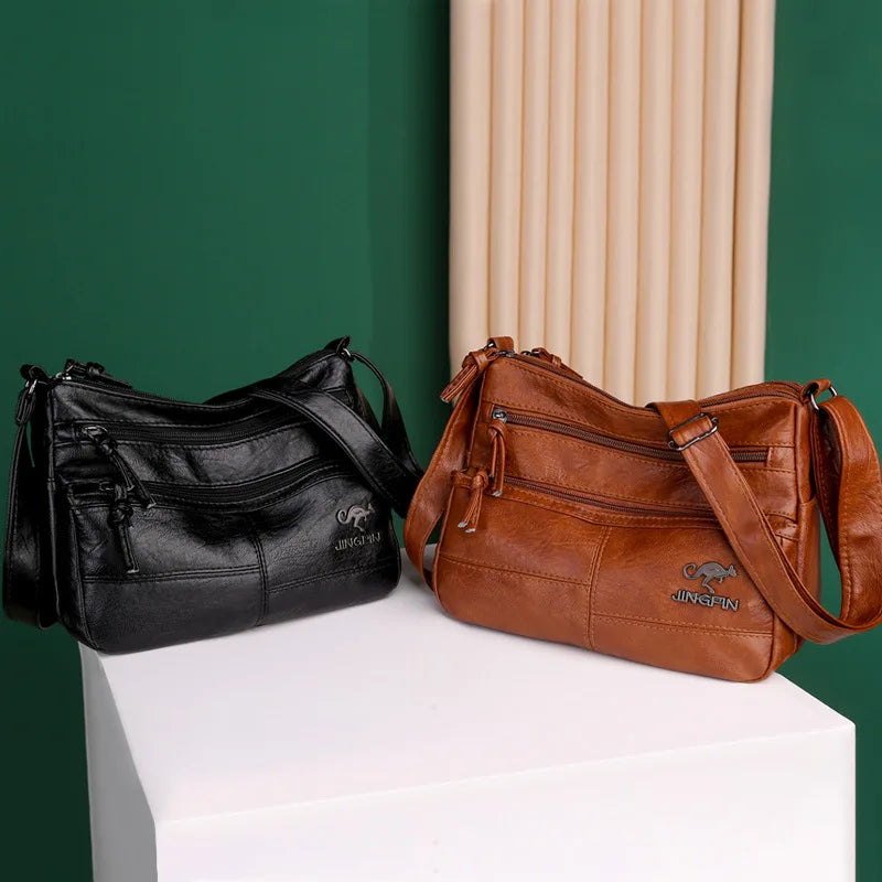 Bolso Cruzado Mujer – Estilo Retro con Cuero Suave PU y Gran Capacidad (Correa Ajustable) accesorios NovaVitalShop