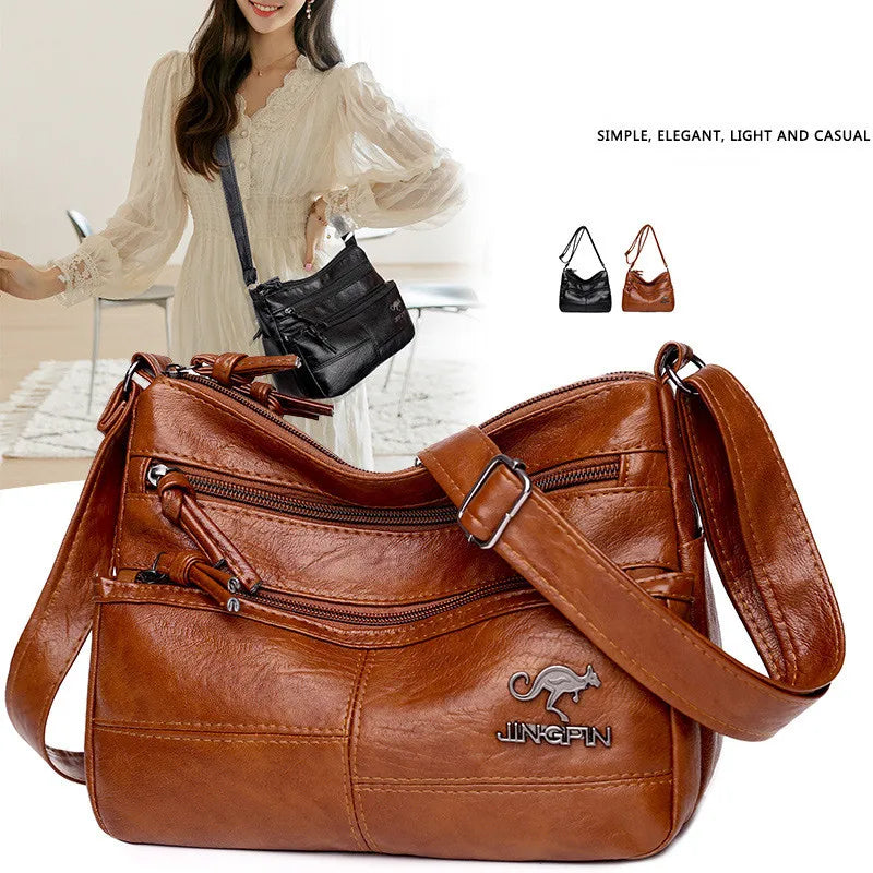 Bolso Cruzado Mujer – Estilo Retro con Cuero Suave PU y Gran Capacidad (Correa Ajustable) accesorios NovaVitalShop
