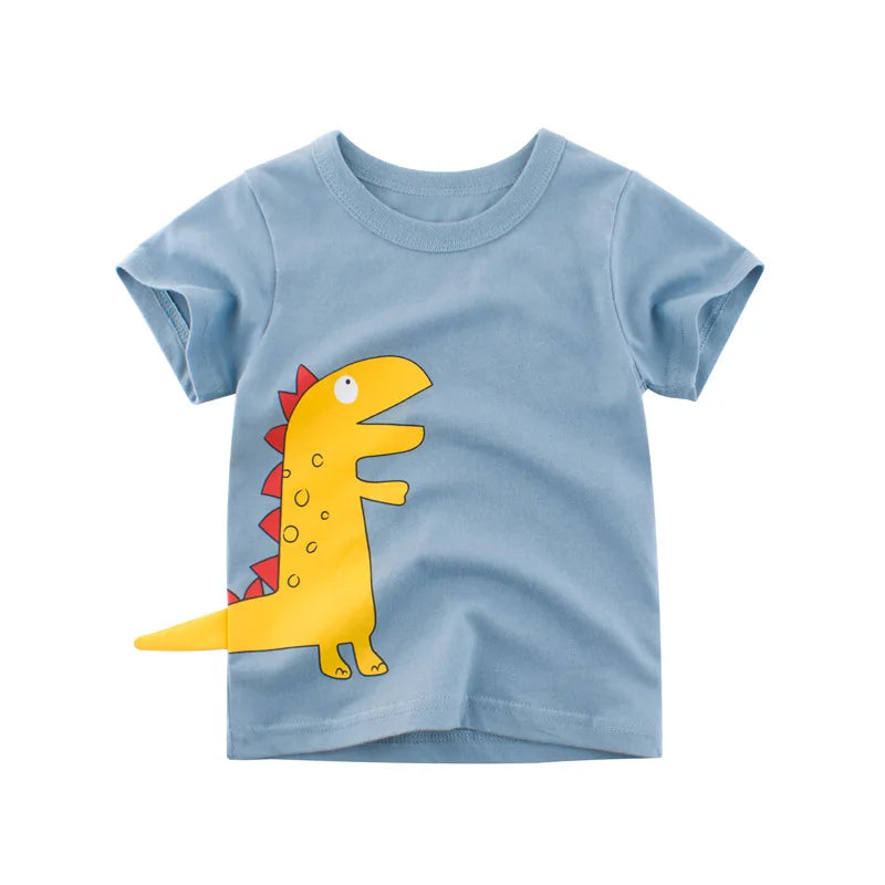 👕 Camisetas Infantiles de Verano OLEKID 2025 – Estampado de Dibujos Animados, Manga Corta, Niños 2–8 Años bebe NovaVitalShop