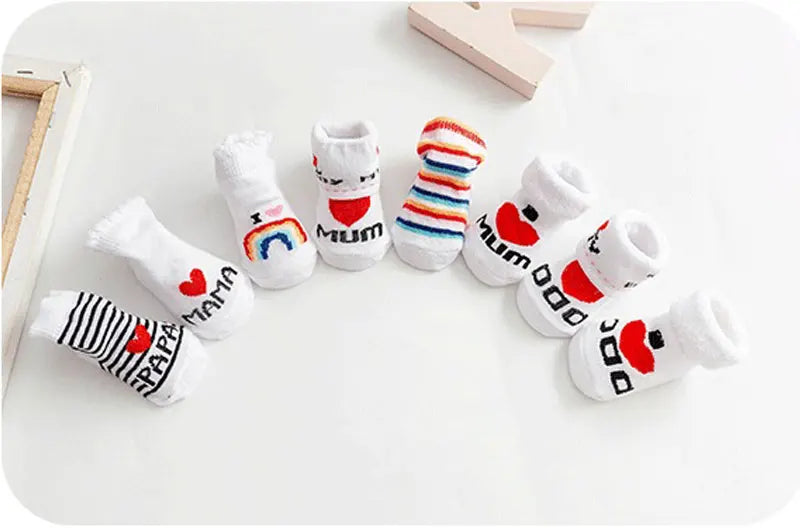 🧦 Medias Suaves con Letras para Bebé – Primavera/Verano, Algodón, Unisex bebe NovaVitalShop