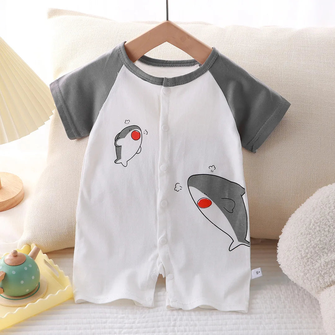 👶 Enterito de Verano para Bebé – Estampado Animal, Sin Mangas, Unisex bebe NovaVitalShop