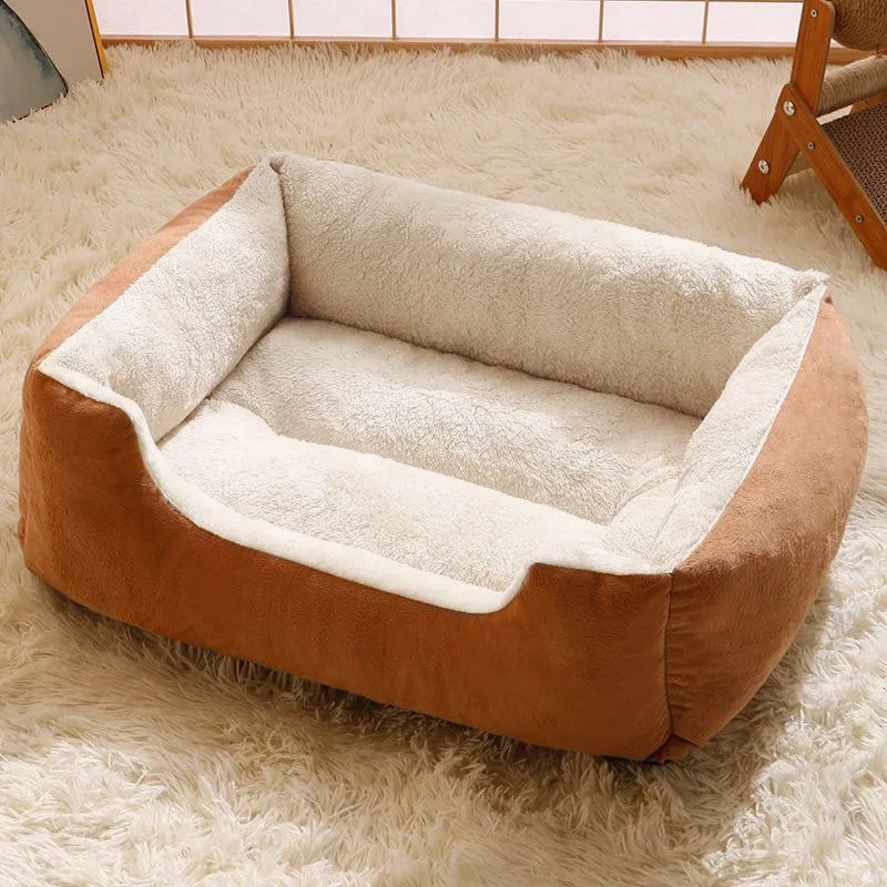 🐱 SnuggleNest – Cama Acolchada para Mascotas : Camas para mascotas / Pet Beds / Accesorios para descanso animal NovaVitalShop Brown S 45x30