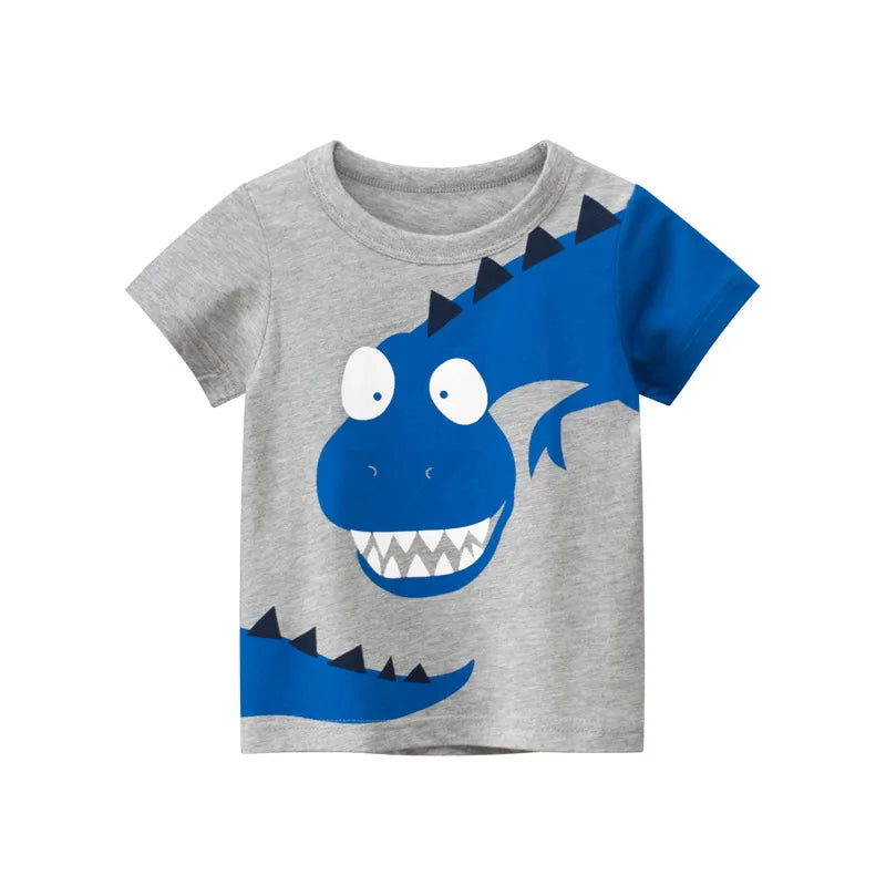 👕 Camisetas Infantiles de Verano OLEKID 2025 – Estampado de Dibujos Animados, Manga Corta, Niños 2–8 Años bebe NovaVitalShop