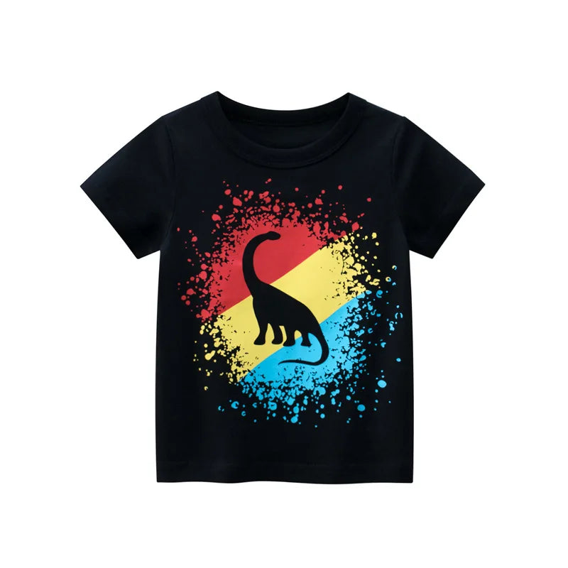 👕 Camisetas Infantiles de Verano OLEKID 2025 – Estampado de Dibujos Animados, Manga Corta, Niños 2–8 Años bebe NovaVitalShop