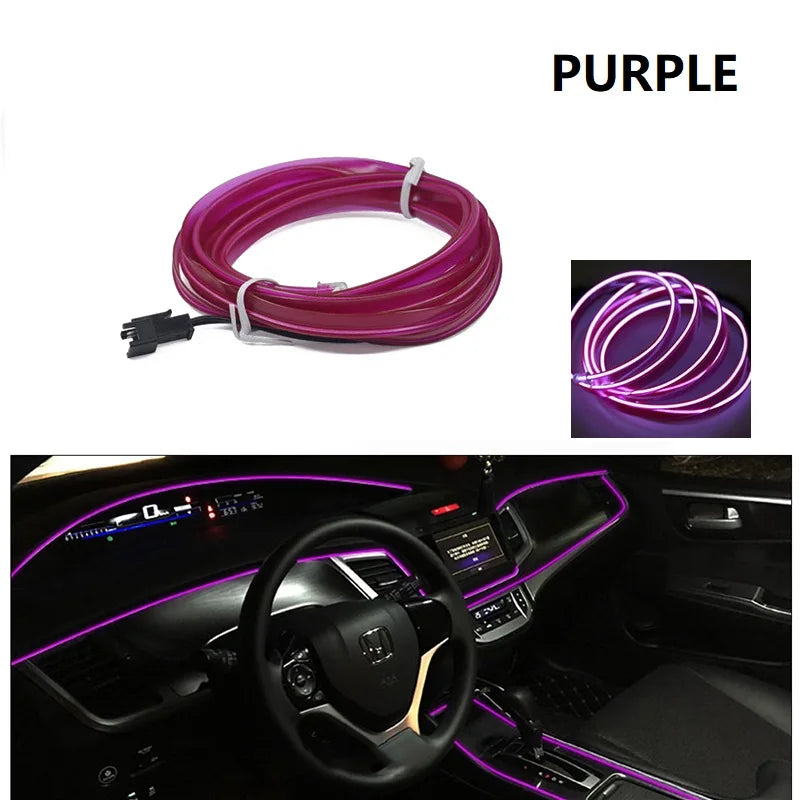 Tira LED Decorativa para Auto – Luz Ambiental Flexible USB (1M/3M/5M/10M, RGB Multicolor) auto NovaVitalShop