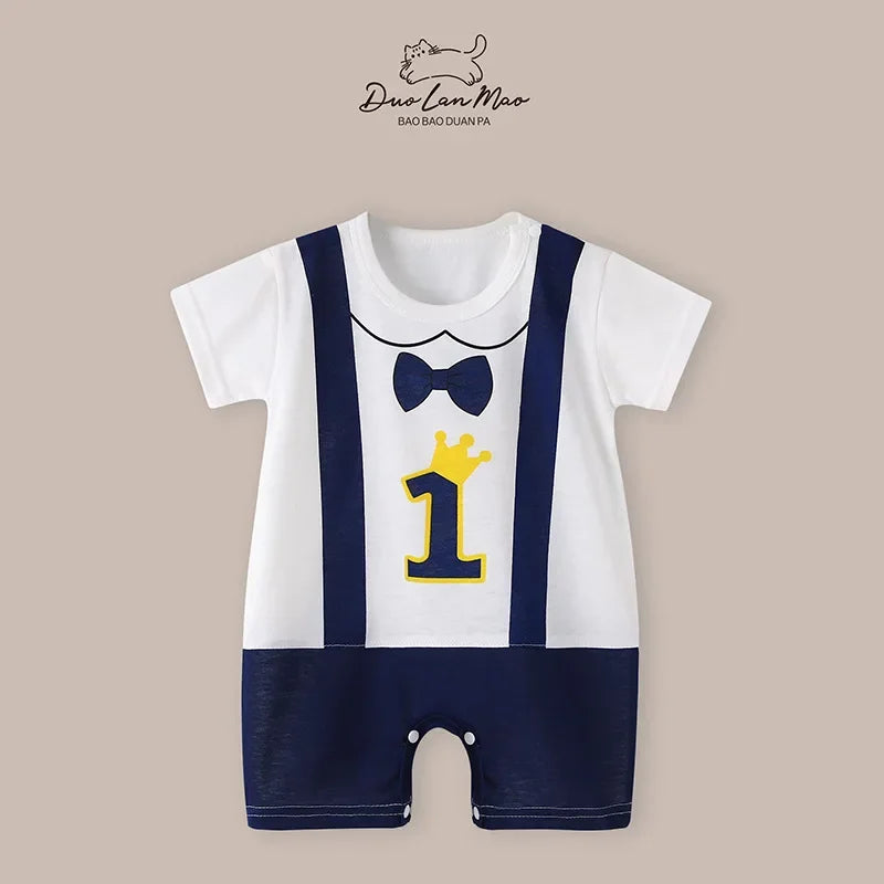 👶 Enteritos de Verano para Bebés – Diseño Cartoon, Manga Corta, 0–2 Años bebe NovaVitalShop