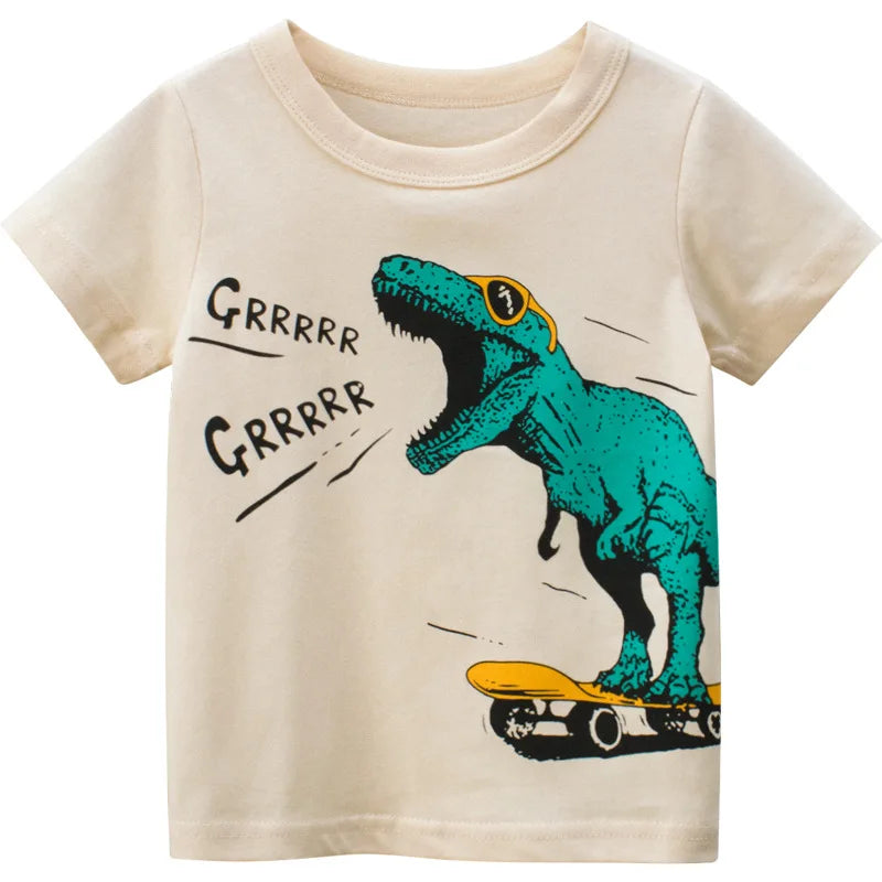👕 Camisetas Infantiles de Verano OLEKID 2025 – Estampado de Dibujos Animados, Manga Corta, Niños 2–8 Años bebe NovaVitalShop