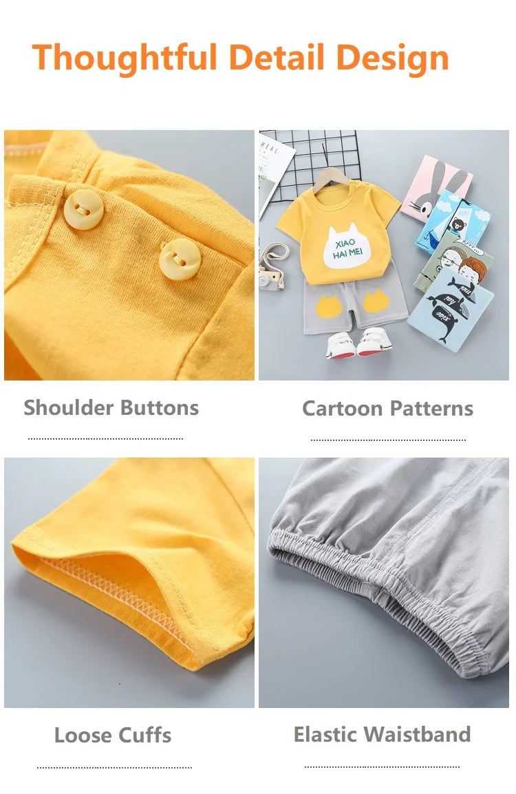 🧒 SunnyPlay 2PCS Set – Ropa Infantil de Verano para Niños y Niñas Conjuntos Infantiles / Ropa Deportiva Infantil / Sets 2 Piezas NovaVitalShop