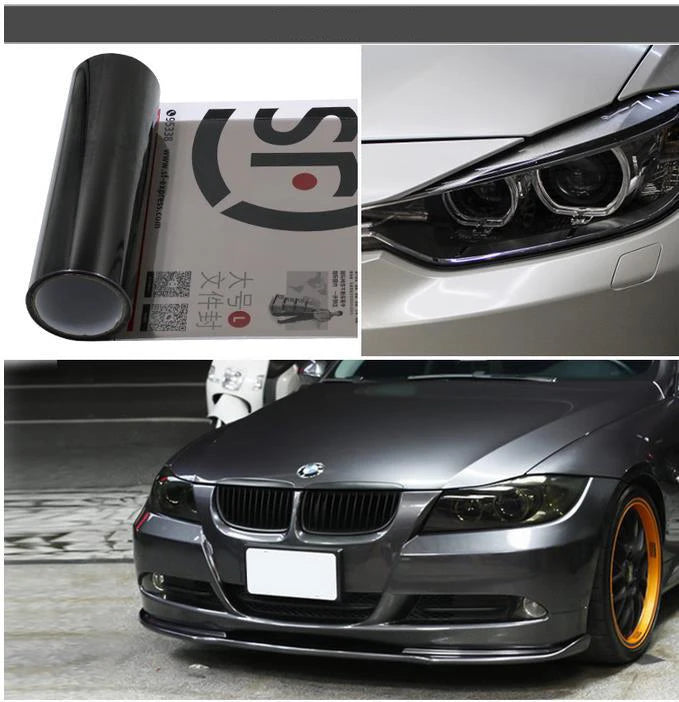 Film Vinílico Ahumado Transparente – 30 × 60 cm para Faros, Luces Traseras y Antiniebla (Autoadhesivo, Removible) auto NovaVitalShop