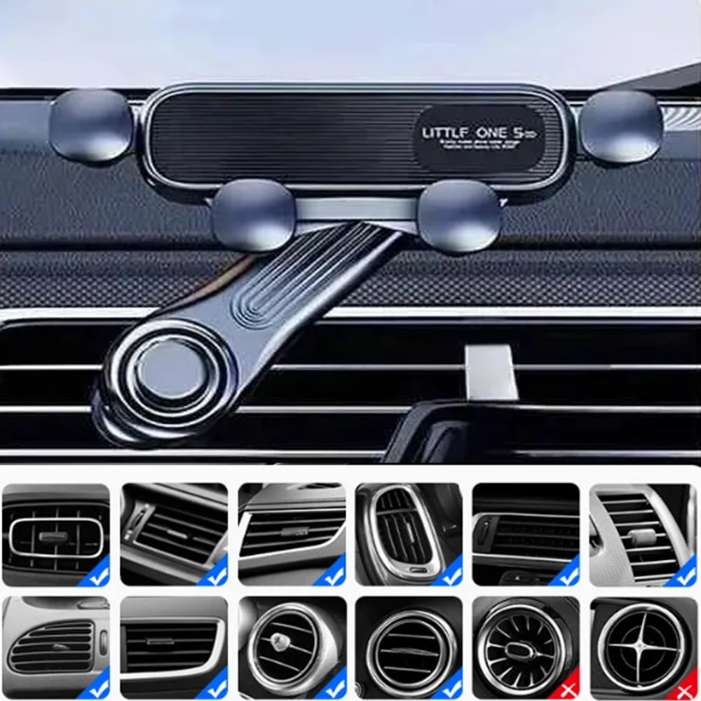 Soporte de Teléfono por Gravedad para Auto – Montaje en Ventilación, Compatible con Móviles de 4.7–7" (iPhone, Samsung, Xiaomi) auto NovaVitalShop