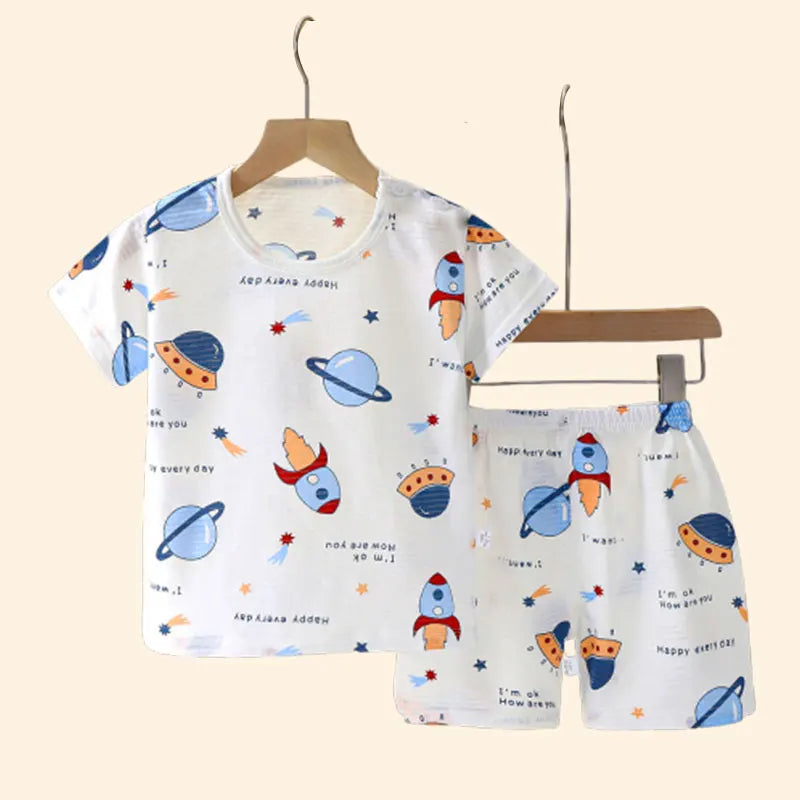 🧒 DreamCotton Sleep Set – Pijama Infantil de Verano 2 Piezas Conjuntos Infantiles / Ropa Deportiva Infantil / Sets 2 Piezas NovaVitalShop